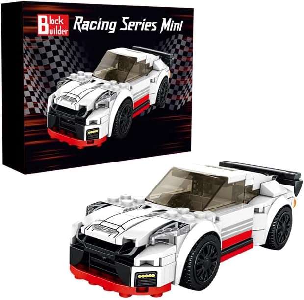Block Builder Racing Car Building Block Set (229 Pieces). Racing Car Building Blocks for Kids and Adults