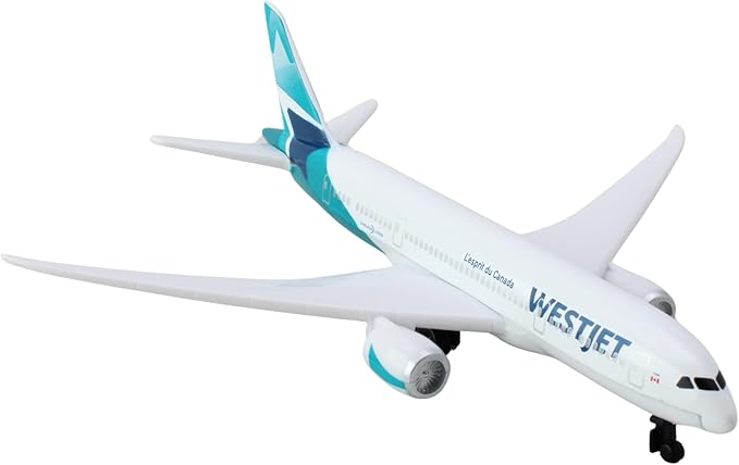 Daron Toy Airplane – WestJet Airlines – Die-Cast Metal Model Airplane Toy with Plastic Parts for Kids Ages 3+