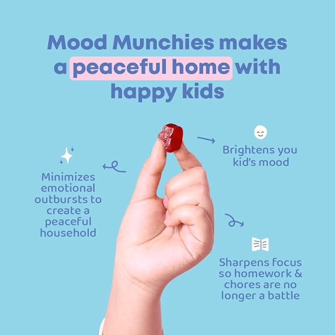 JoySpring Saffron Gummies for Kids | Saffron Extract with GABA Supplements Offer Mood Support and Calms Temper Tantrums | Sugar Free Gummies