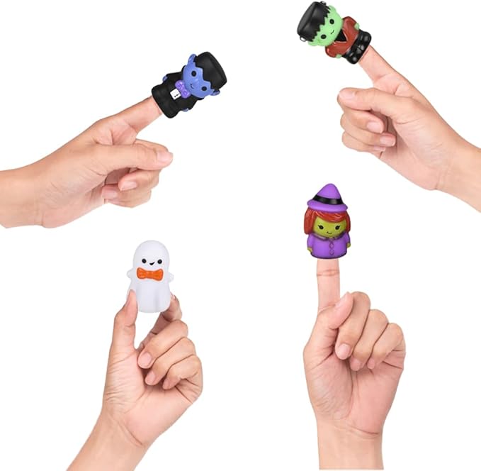 Halloween Finger Puppets, Feeling Tiny Finger Puppets, Fun Prank Toys, Puppet Show, Gag Gifts, Party Favor (12-Pack)