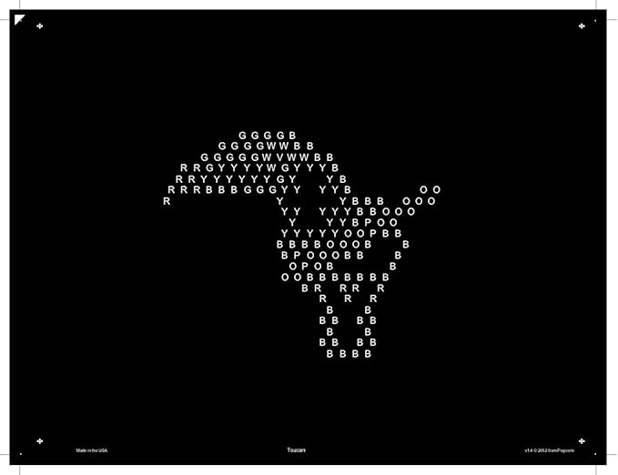 Zoo Refill templates for pre-1994 Original Lite Brite (10 Sheets, 9x12)