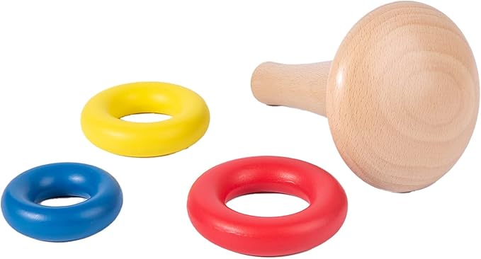 Adena Montessori Baby Toys for 6-12months Rocking Stacker Designed for Toddlers