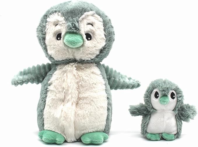 Les Déglingos Les Ptipotos by Glissou Le Penguin – Soft Plush – Ideal Birth Gift – Mint Green – 16 cm