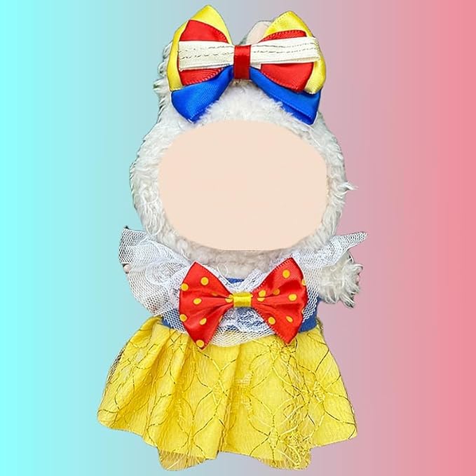 4 Pack—17cm Doll Clothes,Premium Doll Outfit with Accessories,Doll Princess Skirt,Cute Clothes Outfit for 17cm Dolls,End Dolls Fashion Clothing Set(No Dolls and Shoes) (Set 2)