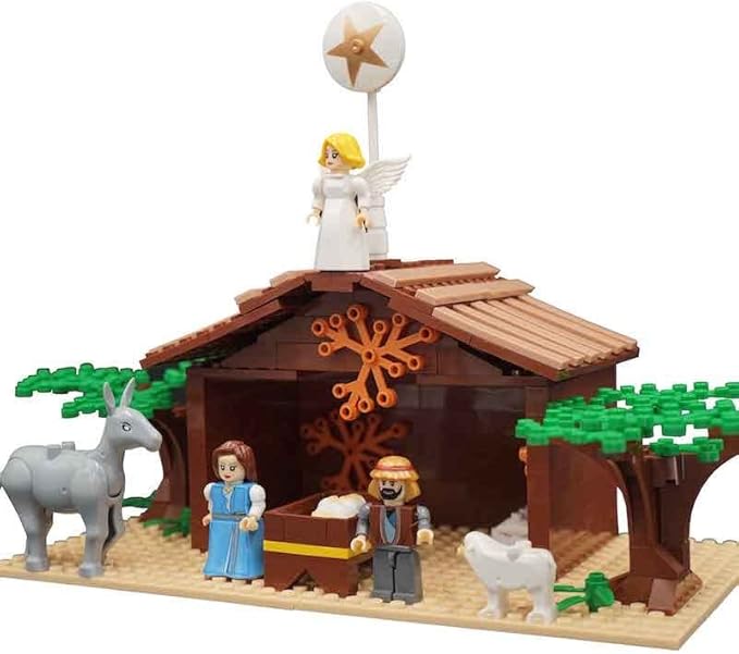 Ultimate Play Set - Large Indoor Nativity Scene, 15 Characters, Trees - Buildable Christian Sets for Kids, Perfect Stocking Stuffer, Gift for Christmas