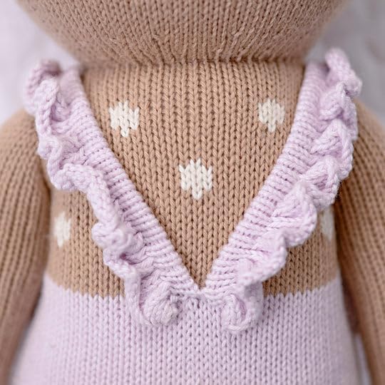 cuddle + kind Violet The Fawn Regular 20" Hand-Knit Doll – 1 Doll = 10 Meals, Fair Trade, Heirloom Quality, Handcrafted in Peru, 100% Cotton Yarn