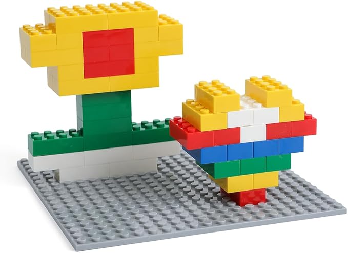 500 Piece Classic Building Bricks, 2x4 Bulk Bricks STEM Creative Building Toys, Red, Yellow, Blue, Green(Samll Bricks, 1.25x0.62x0.47 in)