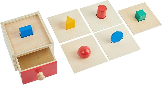 Adena Montessori Sorting Drop Box Toy with 6 Borad and Drawer Educational Toys for Kids Baby Toddlers