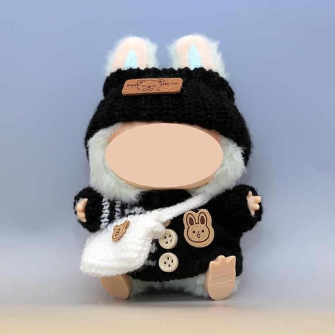 Clothes Set Compatible with 17cm Doll, Hat and Overalls Set for 15cm Doll Accessories Suit, Cute Clothe for Dress up Unique Style (MY3)