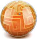 YongnKids Amaze 3D Memory Sequential Maze Ball Puzzle Toy Gifts for Kids Adults - Challenges Game Lover Tiny Balls Brain Teasers Game (Orange)