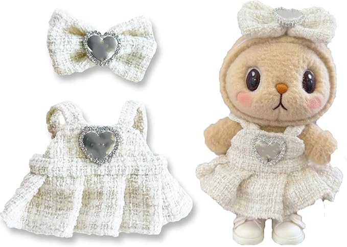17cm Doll Clothes Set & Outfit Set for 17cm Dolls - Premium Fashion Dresses with Accessories, Luxury Chic Doll Clothing & Style Bundle,Just Clothes (Style-24)