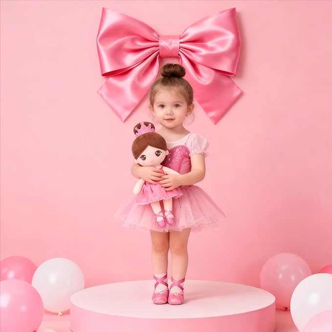 Gloveleya Ballet Toy Baby Girl Gifts Dolls Soft Plush Toy Ballet Girl Doll Peach 14 Inches with Gift Box