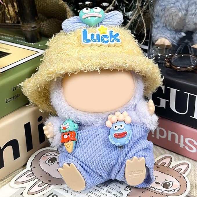 17cm Doll Clothes Set & Outfit - Cuddly Fashion Dresses with Accessories, Luxury Chic Doll Clothing & Plush Pullover Hoodie Doll Clothing DIY ,Just Clothes