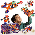 Clixo Mars Station Pack - 48 Magnetic Pieces in14 Shapes. Flexible STEM Building Glow-in-The-Dark Set with All-Terrain Wheels & Galactic Adventure. Build Rovers, Spaceships & Labs. Ages 6+