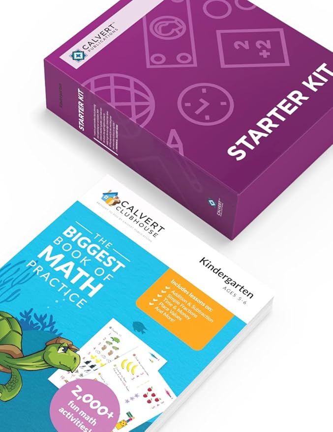 Calvert Kindergarten Starter Kit and Clubhouse Biggest Book of Math Practice