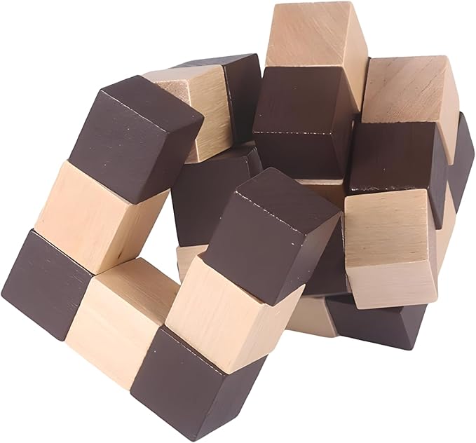 MAGIKON Brain Teaser Cube Puzzle Toy (Square Snake Cube)