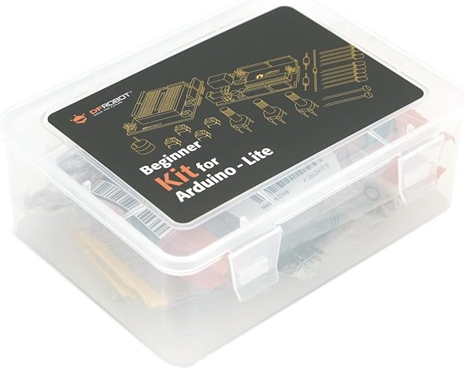 DFRobot Basic Starter Kit for Arduino UNO R3 with 83 Components & 12 Projects - Beginner Electronics Kit with Step-by-Step Tutorials, Pre-Sorted Parts - Learn Coding & STEM