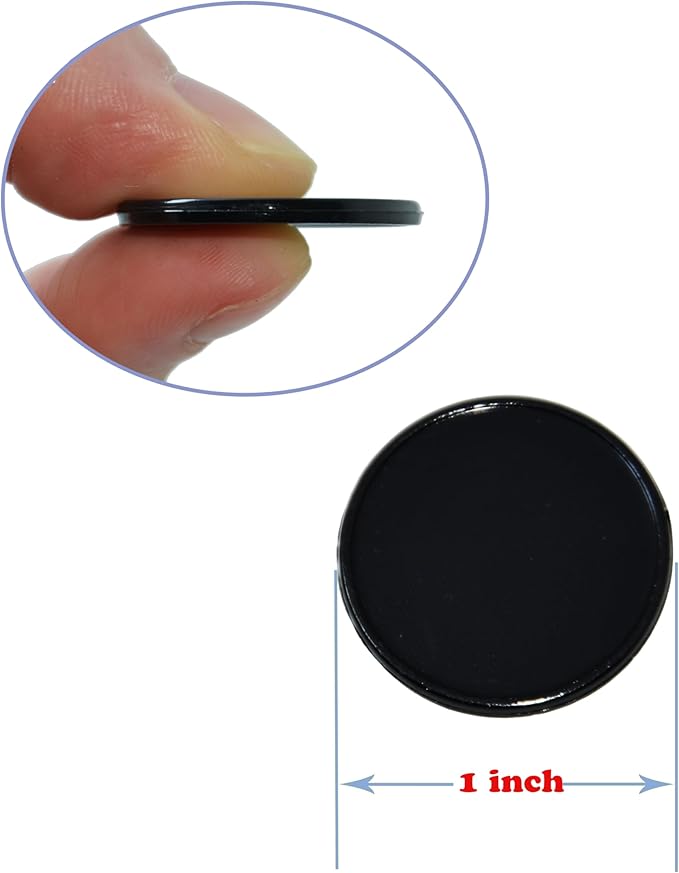 Smartdealspro Set of 100 25MM/1 Inch Opaque Plastic Learning Counting Counters Poker Chips (Black)
