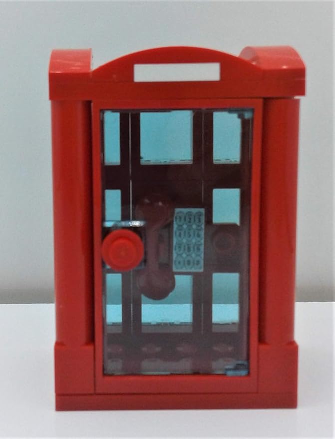 Building Bricks British London Souvenir Red Telephone Booth Toy for Kids Compatible with All Major Brands Best Birthday Gifts Toys Boys Girls Ages 4+