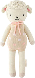 cuddle + kind Pastel Lucy The Lamb Little 13" Hand-Knit Doll – 1 Doll = 10 Meals, Fair Trade, Heirloom Quality, Handcrafted in Peru, 100% Cotton Yarn