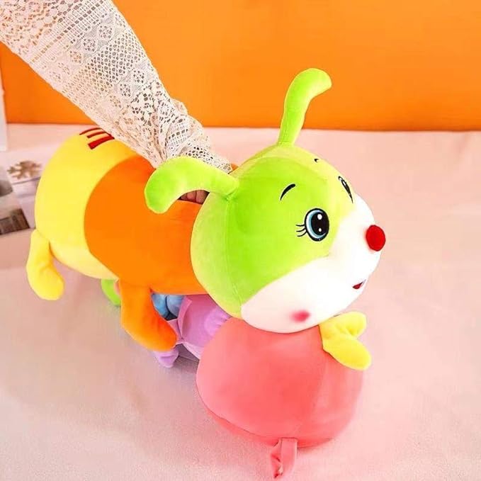 Multicolor Caterpillar Stuffed Animal Big Hugging Pillow Cute Plush Soft Pillow Doll,Giant Plush Toy,Gifts for Girl Boy Babies Birthday (35.4inch/90cm)