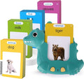 Dinosaur Talking Flash Cards 224 Sight Words for Kids, Audible Educational Interactive Autism Sensory Toys for Toddlers 3-8, Learning Montessori Tool for Girls Boys Gifts Green