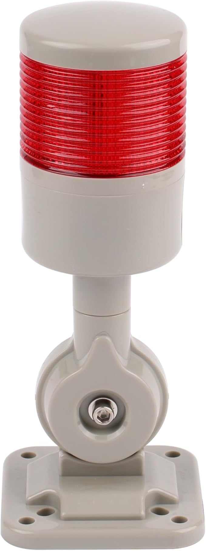 Led Signal Tower Stack Lights, Industrial Signal Warning Column Tower Lamp Andon Lights with Rotatable Base, Steady Flashing Light Switchable,12V 24V DC(1-Layer, with Buzzer)