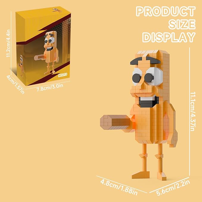 Italian Brainrot Action Figure Building Kit, Brainrot Toys, Creative STEM Construction Blocks, Collectible Desk Decor Gift for Adults & Teens 14+(Stick Figure)