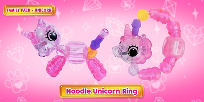 Twisty Petz Family Pack Unicorns, Includes Two Bracelets and Four Rings. For ages 6-12