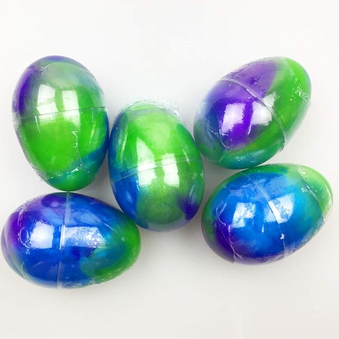 Anditoy 5 Pack Slime Eggs Stress Relief Toys for Kids Boys Girls Christmas Stocking Stuffers Gifts Party Favors (Blue+Purple+Green)