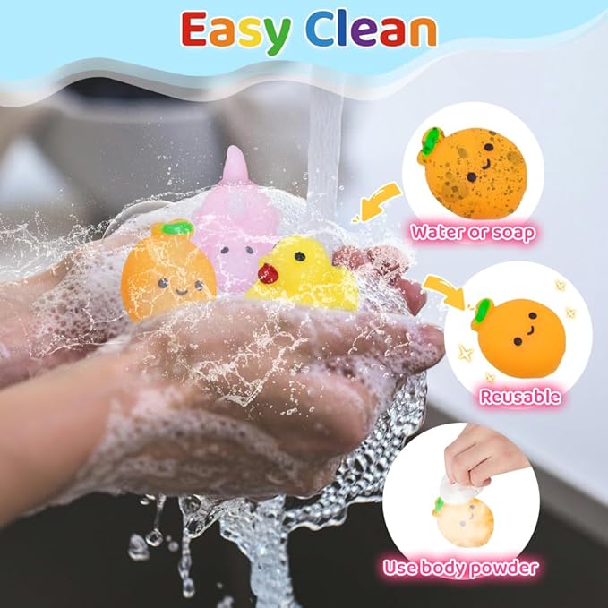 80PCS Party Favors for Kids 4-8 8-12 Kawaii Mochi Squishies Fufu Squishy Slow Rising Sensory Fidget Toys Bulk for Classroom Prizes Set Valentine Goodie Bags Halloween Buckets Easter Eggs Cheap