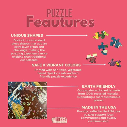 1000 Piece Unique Shape Jigsaw Puzzle with Original Artwork