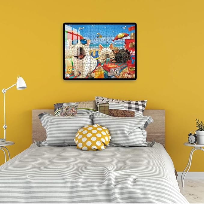 500 Pieces Jigsaw Puzzle for Adults and Kids Big Size Gift Idea Happy Dog (Sunbath 1)