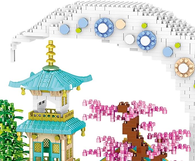 Moon Palace Micro Brick Building Set (3661 Pieces) – Famous Chinese Fable Architecture Model Educational Toy Gift for Kids and Adults