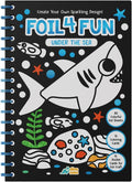 DINO MINI Foil4Fun - Foil Art for Kids - Craft Kits for Kids Ages 4-8 - Includes 16 Foil Art Pages and 16 Coloring Pages - Screen Free Birthday Gifts - Airplane and Travel Activities (Under The Sea)