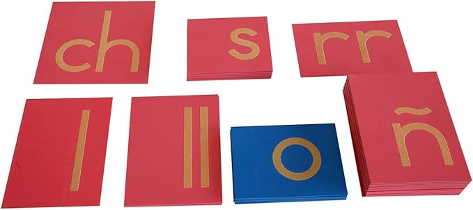 MONTESSORI OUTLET Lower Case Sandpaper Letters - Spanish Print