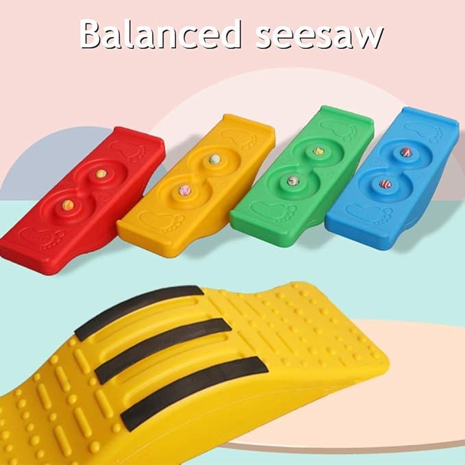 Kids Rocking Seesaw Balance Board,Sensory training equipment Balance teeter totter Balance board Children's balance platform Rock teeter totter