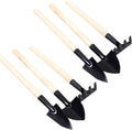 6 Pcs Garden Tools Mini Gardening Kit Plant Potted Flower Gadget Wooden Handles for Transplanting Seedlings, Cultivating and Weeding Flowers and Vegetable Seedlings