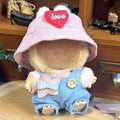 Clothes Set - Cute Outfit, Stylish Dress-Up for Dolls (No Doll Included) (Love hat+t-Shirt+Overalls)