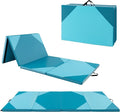 Giantex 4'x10'x 2" Gymnastics Mat, 4-Panel Folding Aerobics Exercise Mat w/Hook & Loop Fastener, Carrying Handle, Portable Tumbling Mat for Stretching Yoga Cheerleading Martial Arts