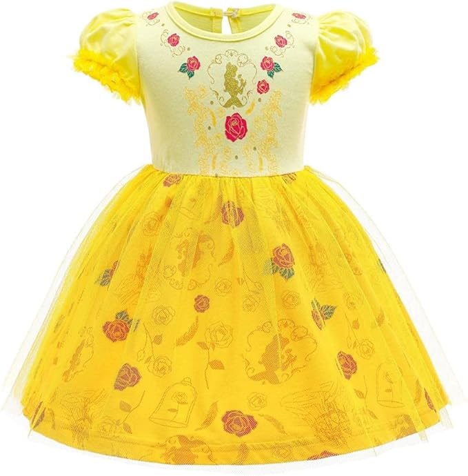 Dressy Daisy Princess Dress Up Clothes Halloween Fancy Party Tulle Skirt Summer Outfit for Baby & Toddler Girls