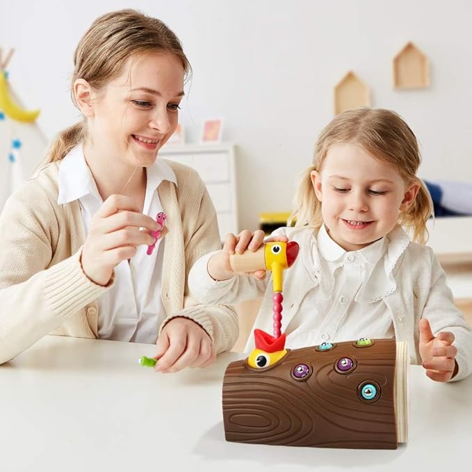 TOP BRIGHT Montessori Toys for 2 Year Old - Magnetic Bird Feeding Games for 2 Year Olds, Learning Toys for Toddlers 2-4 Years, Fine Motor Skills Toy for 3 Years Old Girls and Boys