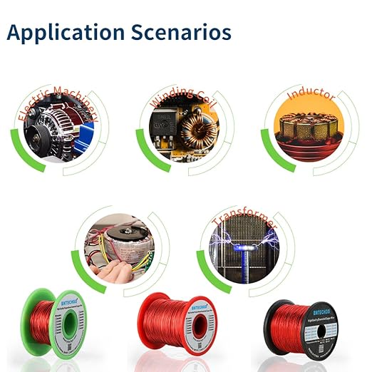 BNTECHGO 18 AWG Magnet Wire - Enameled Copper Wire - Enameled Magnet Winding Wire - 4 oz - 0.0393" Diameter 1 Spool Coil Red Temperature Rating 155℃ Widely Used for Transformers Inductors