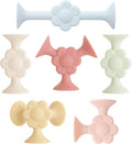 mushie Silicone Suction Builder Toy | 18 pcs for Kids 3 Years+ (Daisy)