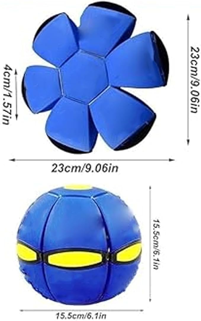 Magic Meta Ball, Children's Bouncing Ball, Magic Metaball, Magical Flying Saucer, Bouncy Balls, Parent-Child Interaction, Interactive Pop-Up Time Delay Transformation Toy Outdoor (pink-4, 3 lights)