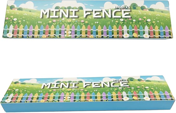 35 Inches Mini Fairy Garden Fence DIY Christmas Small Wood Decorative Picket Fence Micro Landscape Miniature Ornaments for Dollhouse, Crafts, Diorama Project, Plant Pot, White