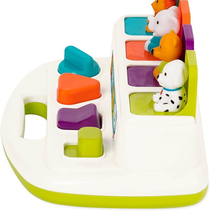 Battat – Cause – And – Effect Toy – Developmental Toy With Buttons & Colors – Color Sorting Animal Toys – For Kids, Toddlers, Babies – 18+ Months – Pop – Up Pals