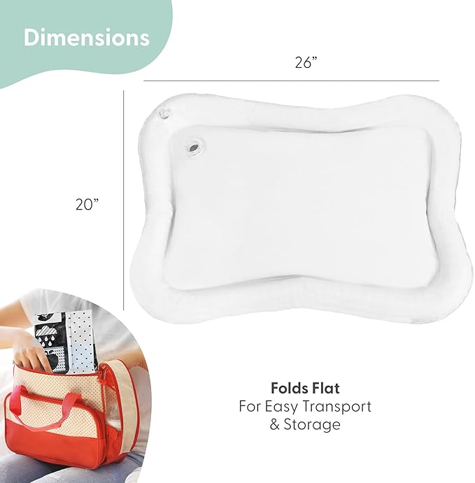 The Peanutshell Tummy Time Water Play Mat for Babies, Girls or Boys - High Contrast Sensory Developmental Toy, Infant Baby Floor Toys Games, Baby Essentials Must Haves - Montessori
