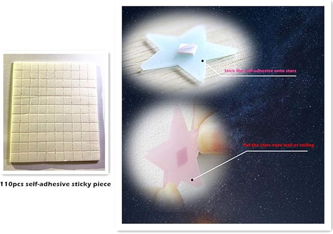 Glow in The Dark Stars Sticker Luminous Stars Wall Ceiling Pasters(100pcs,Pink,1.2 Inches)
