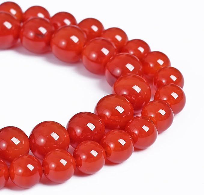 12MM 32PCS Natural Stone Red Agate Loose Beads for Jewelry Making DIY Bracelet Semi Precious 1 Strand